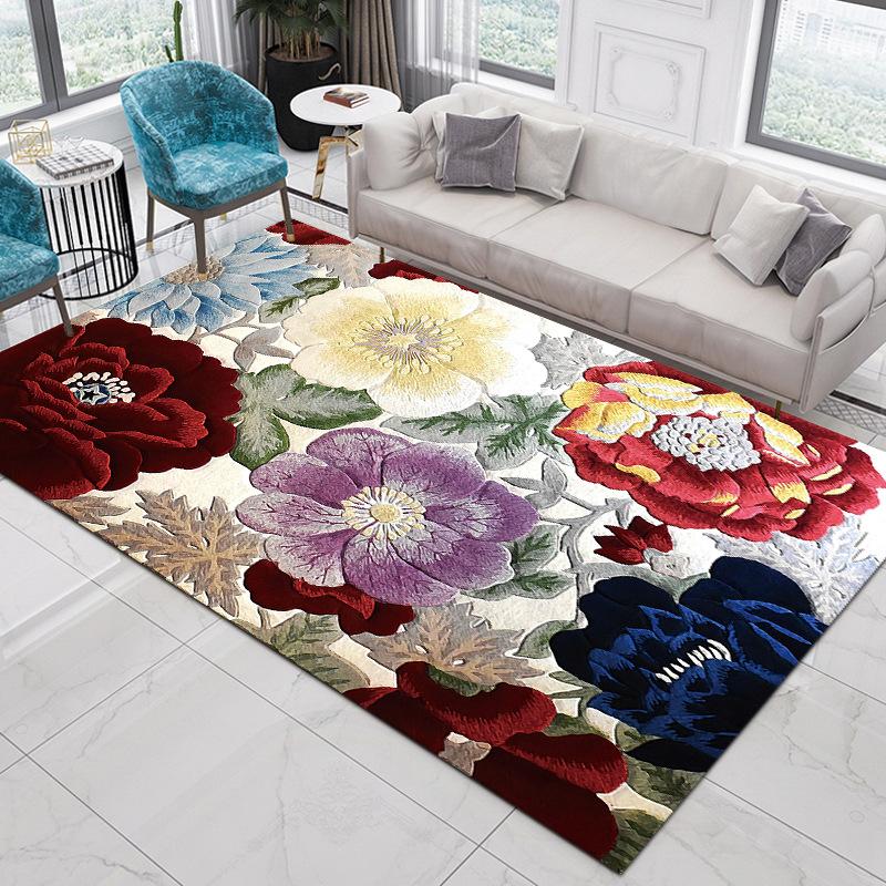 Living Room Carpet Nordic Ethnic Style Home Decoration Coffee Tables Large Area Plush Mat Bedroom Vintage Rug