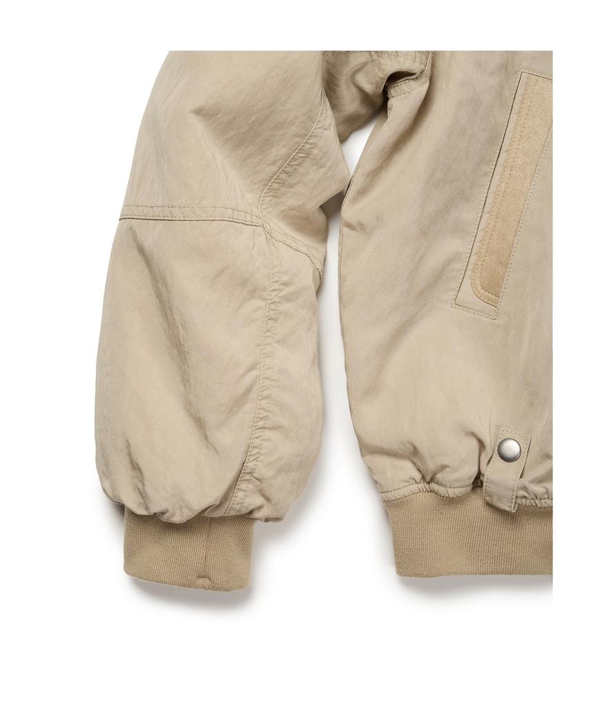 Etce Washed Bomber Jacket (Beige)