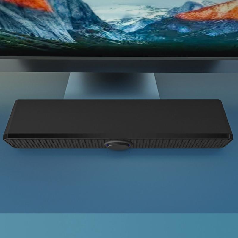Mini Sound Bar USB Powered Sound Bar Speaker for Computer Desktop Laptops PC, Black
