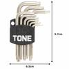 TONE Torx L-shaped Wrench Set TXLN900H, 9 Pieces