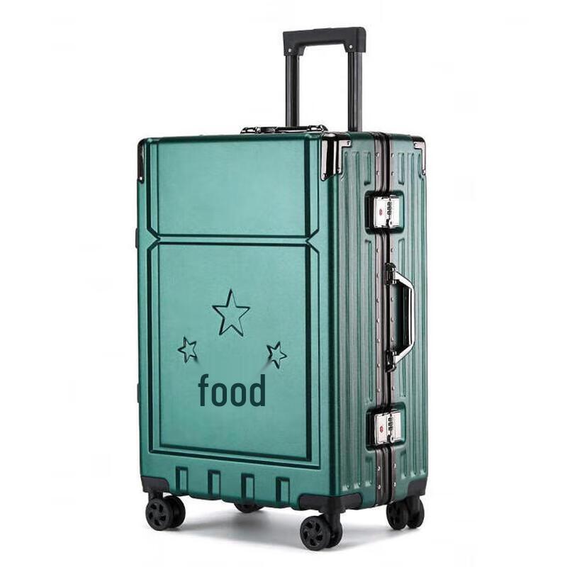 ZLIII 24-inch Aluminum Frame Spinner Suitcase with Printed Pattern