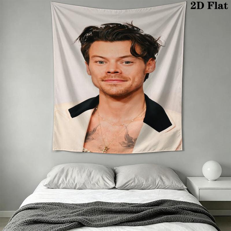 Harry Styles Wall Tapestry Aesthetic Wall Hanging Printed Fabric Blanket Decorative Tapestries for Bedroom Living Room Home Decor