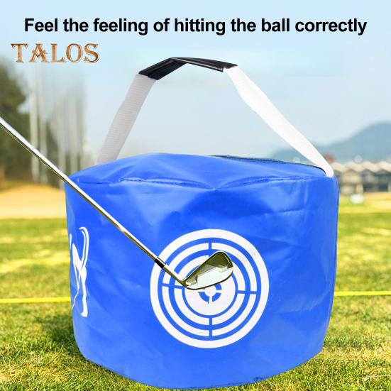 Golf-Schlagtasche, tragbare Power-Schlagtasche, geräuschlos, wasserdicht, Golfschwung-Trainingshilfe für den Aufprallpositionstrainer
