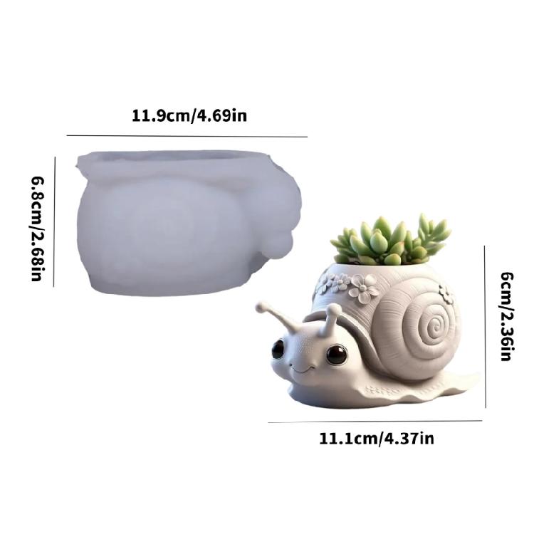 Silikon-Schneckenförmige Form für Harzkunst Beton Schmuckbehälterherstellung Und Dekorative Sukkulentenpflanzer Design