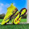 2025 new football shoes men's and women's high-top youth training long nails TF broken nails artificial turf sports shoes