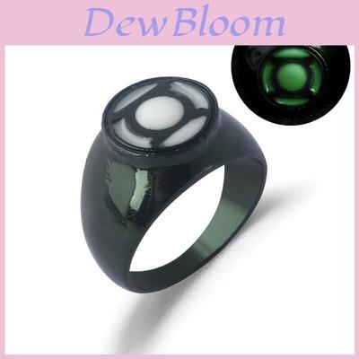 Green Lantern Cartoon Alloy Ring With Electroplated Finish For Fans And Cosplay