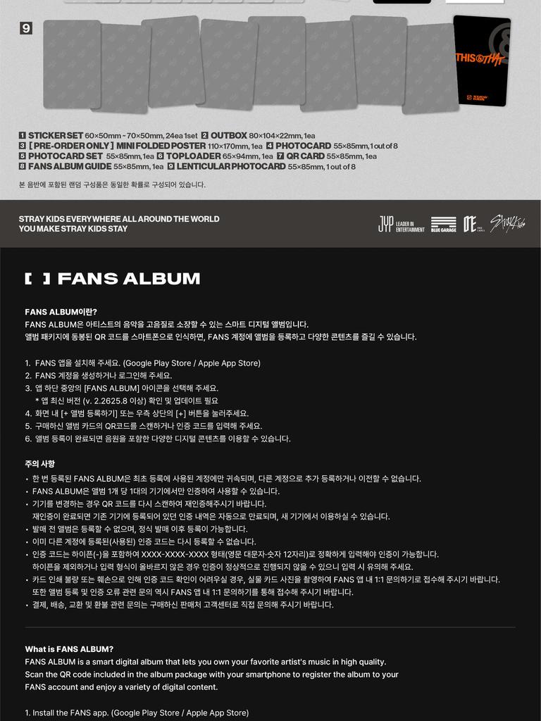 [VORBESTELLUNG] Stray Kids Mini-Album - This & That (FANS ALBUM Version)