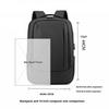 Men's simple backpack,laptop compartment,USB charging port, retractable design, large capacity, lightweight, commuter travel bag