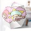 Little Twin Stars, Cloud Automatic opening and closing folding umbrella with 8 rib frame and compact travel design, perfect for all occasion