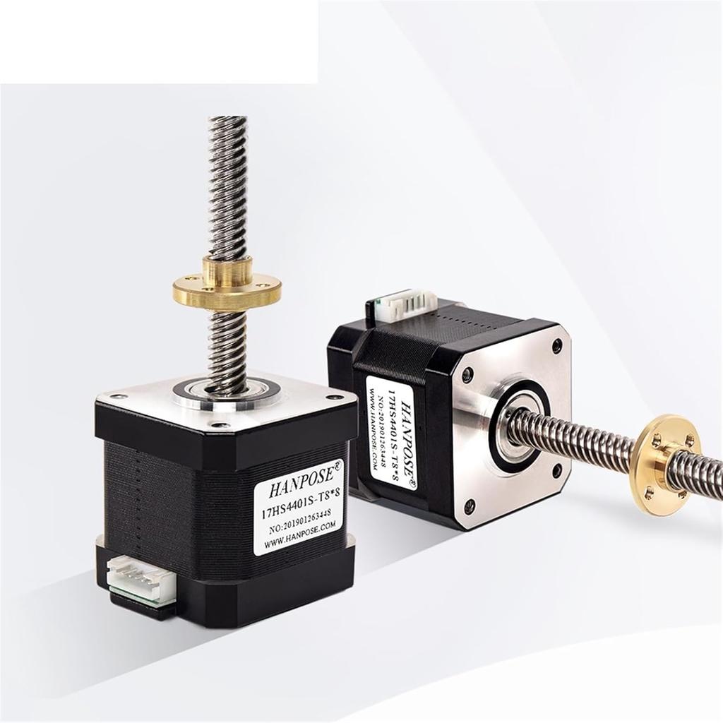Nema17 Stepper Motor 40mm 1.5A 42 17HS4401S-T8*8 300mm Screw Rod Linear Z-Motor with Trapezoidal Lead Srew for 3D Printer(17HS4401S T8x8-100MM)