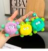 Plush Furry Ball Keychain Bag Charm Soft Decorative Accessory Cute Cartoon Style Pendant with Loop for Handbag Backpacks and Keys