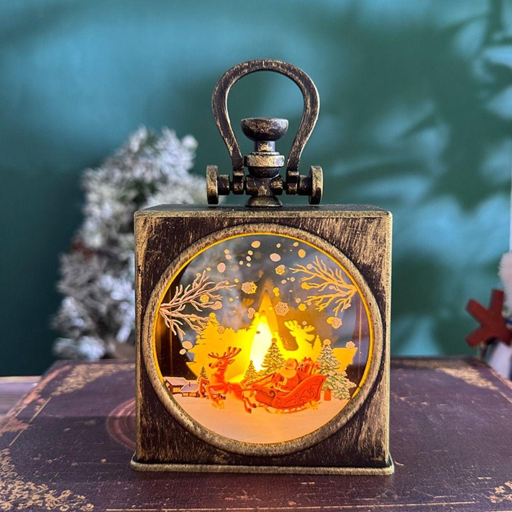 Christmas Tree Christmas Portable Lantern illuminated Christmas Hanging Lamp Navidad