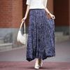Demana Ice Crushed Star River Printed Pleated A-Line Midi Skirt