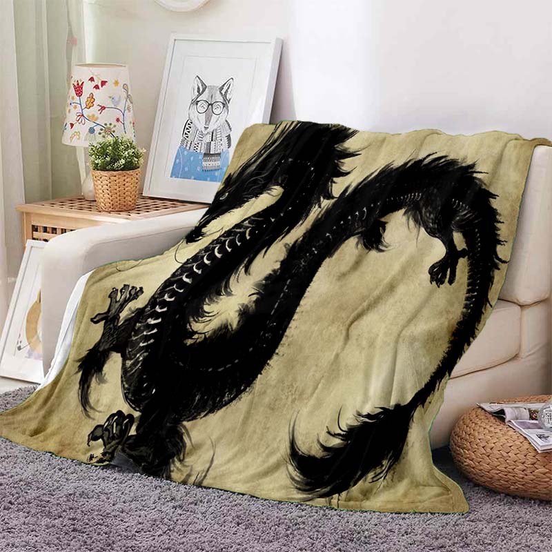 Dragon Blanket Ultra Lightweight Soft Plush Flannel Throws Blanket for Sofa Bed Couch Best Office Gifts