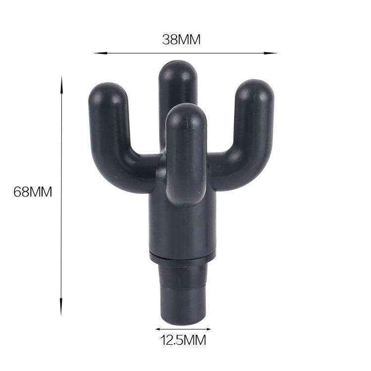 12.5mm Muscle Relaxer Fascia Gun Head: Metal & ABS PP Home Fitness Massage Stick Accessory.