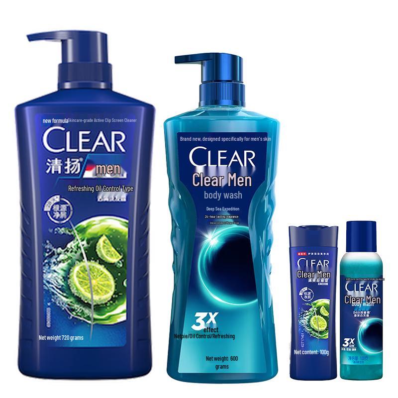 

CLEAR Men s Deep Sea Body Wash & Oil Control Shampoo Set