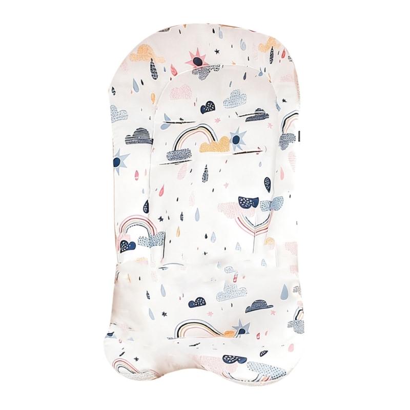 Strollers Seat Liner with Printed Pattern Pushchair Mattress Chair Pad Baby Carriers Cushion Seat Pad Infant Supply