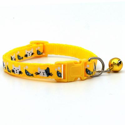 Cats Kitten Adjustable Collars DIY Pet Accessories Fashion Pet Colorful Pattern Cat Collar Cute Bell