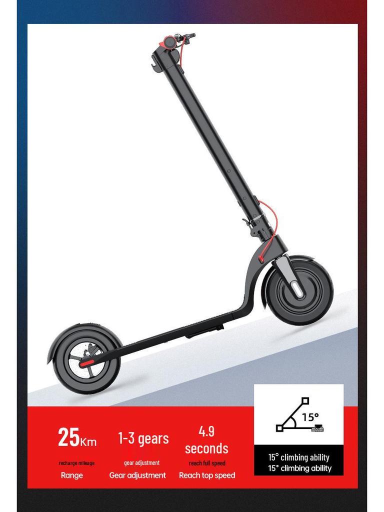 Joy X7 Aluminum Alloy 2-Wheel Long-Range Folding Electric Commuter Scooter for Adults