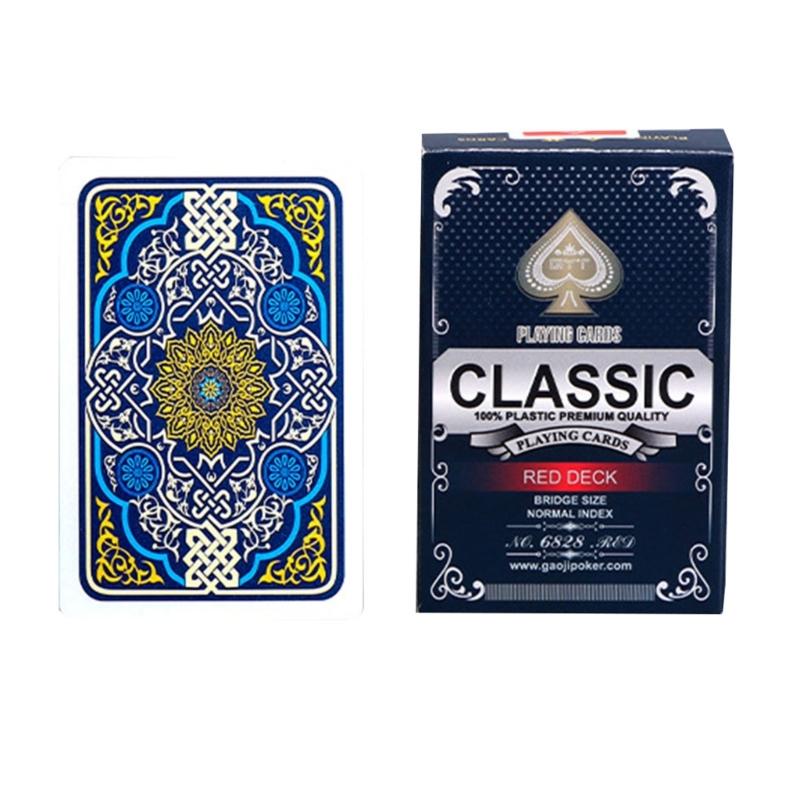 PVC Waterproofs Film Playing Card Plastic Playing Card Board Games Poker Card Practical Gift for Adults and Seniors