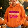 In October We Wear Pink Pumpkin Graphic Hoodies Women Halloween Casual Sweatshirt Loose Long Sleeve Pullover Y2K Tops Clothes