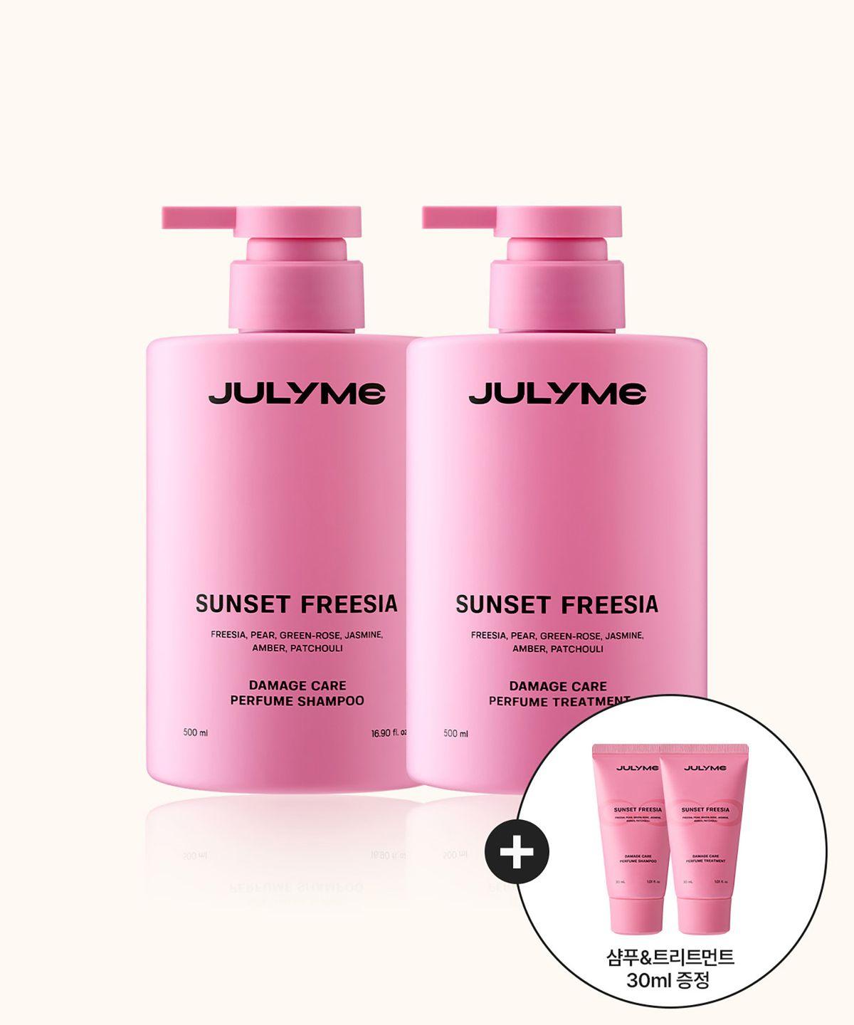 Damage Care Perfume Shampoo/Treatment 500ml 2-Piece Set Sunset Freesia