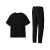 Li Ning Atmungsaktives Minimalistisches Lässiges Kurzarm-Oberteil Bequeme Hose Sport-Set Herren-Sets W775-1+V813-1