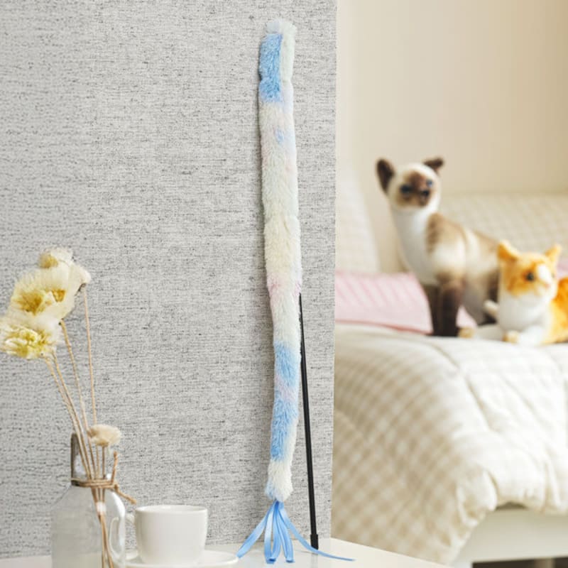 [Haustier] Katzenfell Flauschige Angelrute Blau