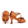 Scarpe da Danza Latina da Donna Tacco Alto 7CM Indoor Salsa Tango Scarpe da Ballo da Sala