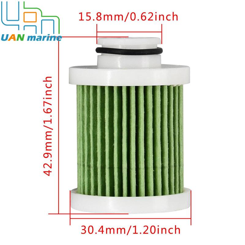 15412-92J00 2PCS Fuel Filter Element for Suzuki DF100A DF115A DF150A DF200A 4-stroke Outboard 1541292J00 UanMarine