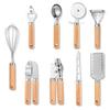 Wooden Handle Cookware Set: Whisk, Pizza Tools, Cheese Knife