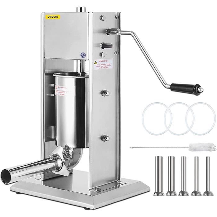 VEVOR Manuelle Wurstmaschine 15L Professioneller Wurstfüller Merguez-Füller Fleischfüller zum Füllen von Wurst A172