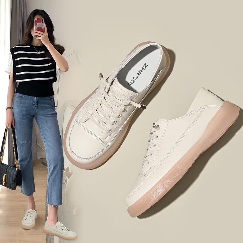 ZHR Women s Genuine Leather Casual Sneakers A107 EU 37