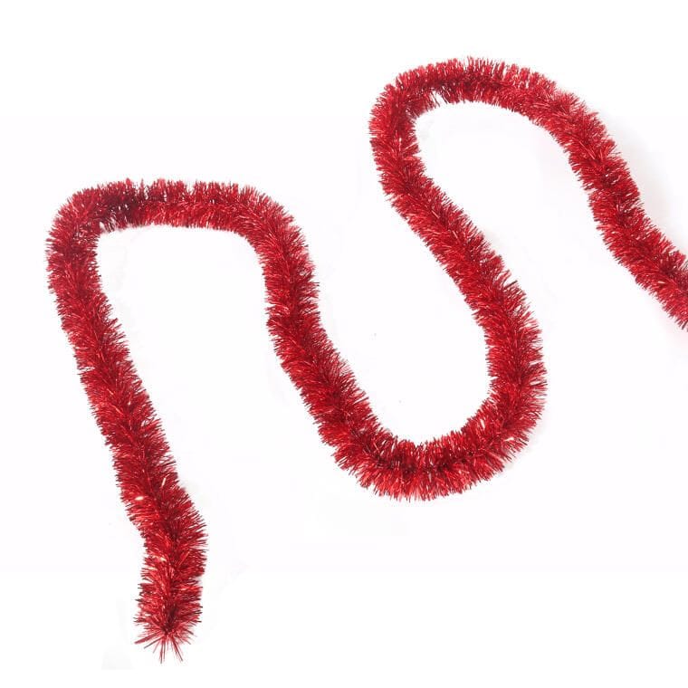Red Metallic Christmas Tree Chain - 3 cm x 2 m Goliath - Polish Product
