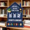 Book Counter Tracker Wooden Annual Read Book Display Tracker Manual Read Tracker Reading Sign Display Bookshelf Decor Deco