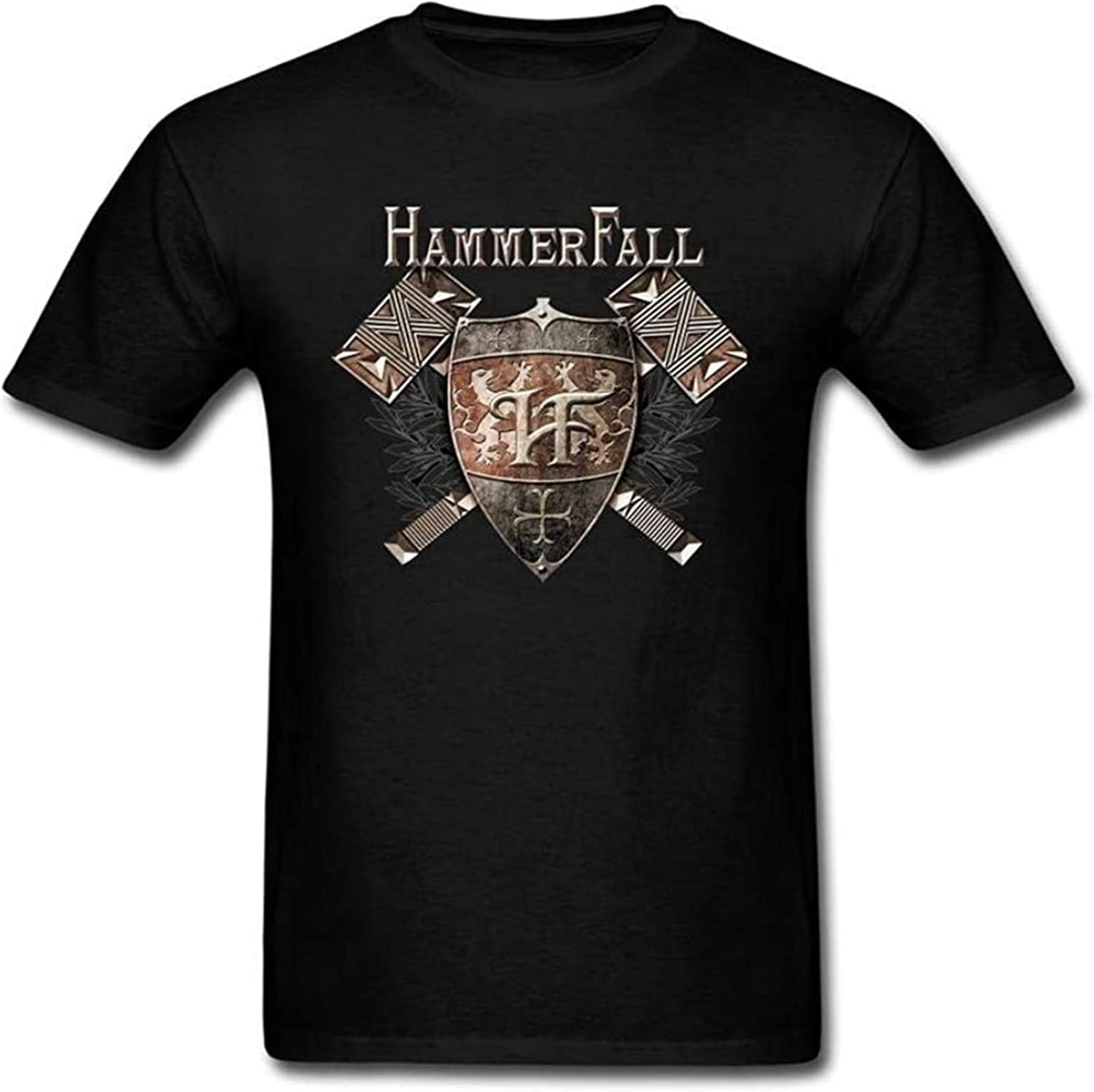 Men s HammerFall Logo T-Shirt Size XX-Large Black M чёрный