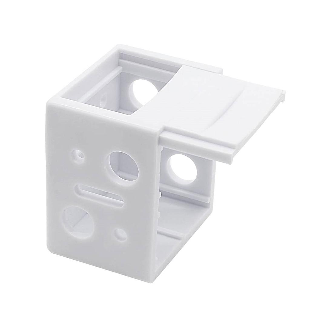 6Pieces White Color Mounting Brackets Blind Brackets Rust Resistant Headrail Track End Holder for Window Blinds Headrail
