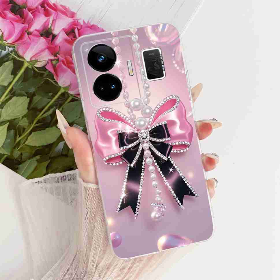 For Realme GT Neo5 RMX3706 Case Fashion Painted Flowers Silicone Cover For Oppo Realme GTNeo5 GTNeo 5 Phone Cases