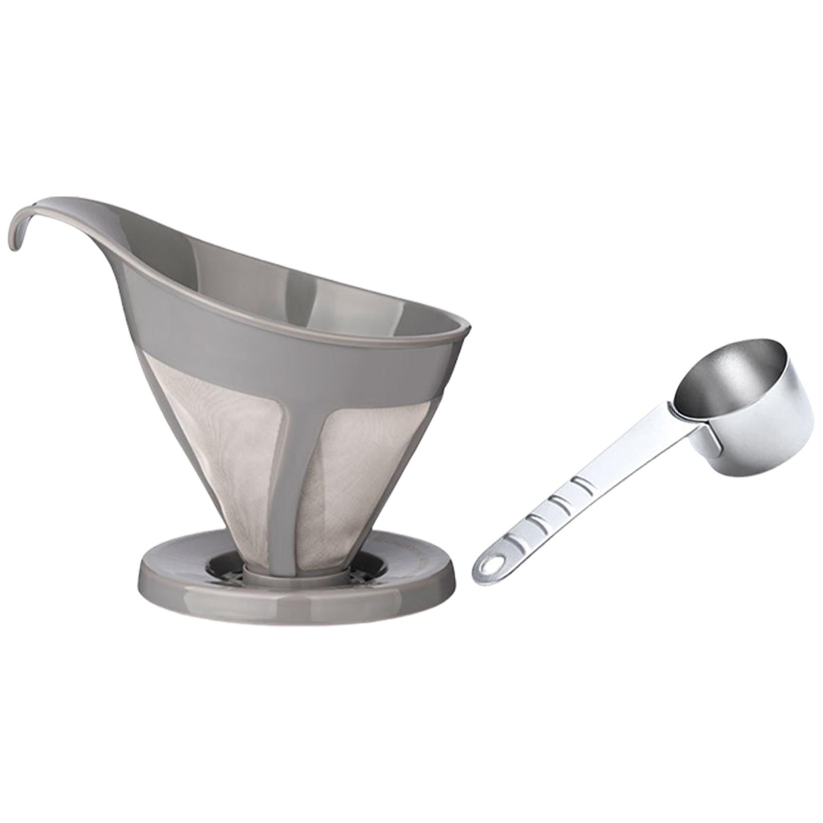 

Stainless Steel Coffee Strainers with Measuring Spoon Coffee Filter Set Mesh Coffee Funnel Suitable for Coffee Machines C