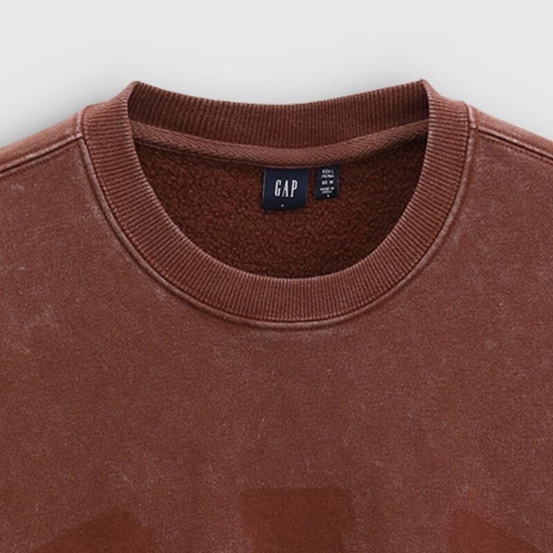 GAP Unisex Logo Print Fleece Lined Sweatshirt