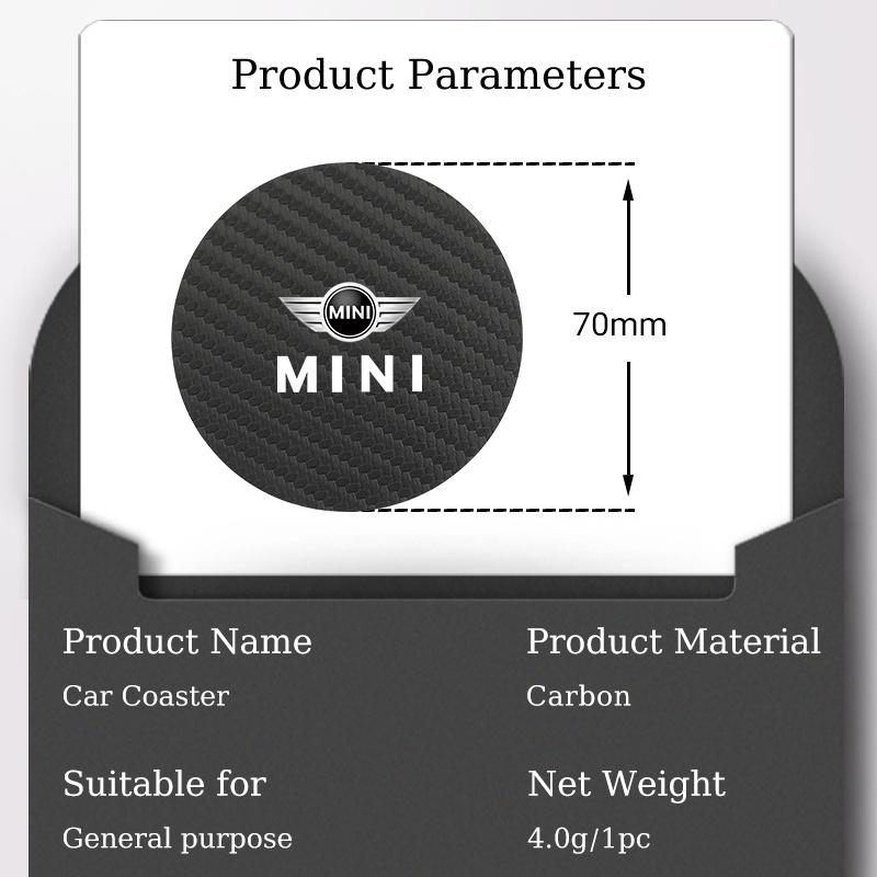2Pcs Car Emblem Cup Groove Pad Anti Fouling Pad For MINI Cooper JCW Countryman Clubman Cabrio Paceman Coupe Roadster Clubvan