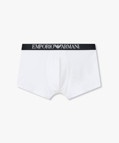 [Emporio Armani Underwear] Men s Logo Detail Banding Trunks 0816112154 [Shipped from Korea] 100% Authentic White - S