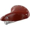 Classic Brown Genuine Leather Sprung Bicycle Saddle Comfortable Cruiser Bike Seat With Suspension Seat Shock Absorption Cushion For Women And Men