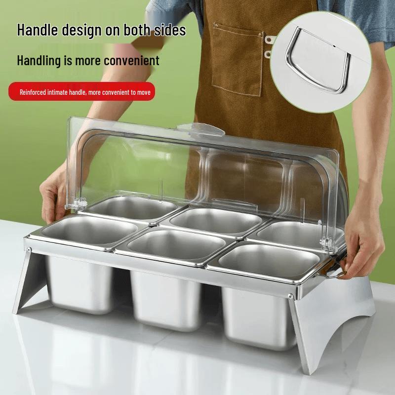 Stainless Steel Food Pan with Folding Rack