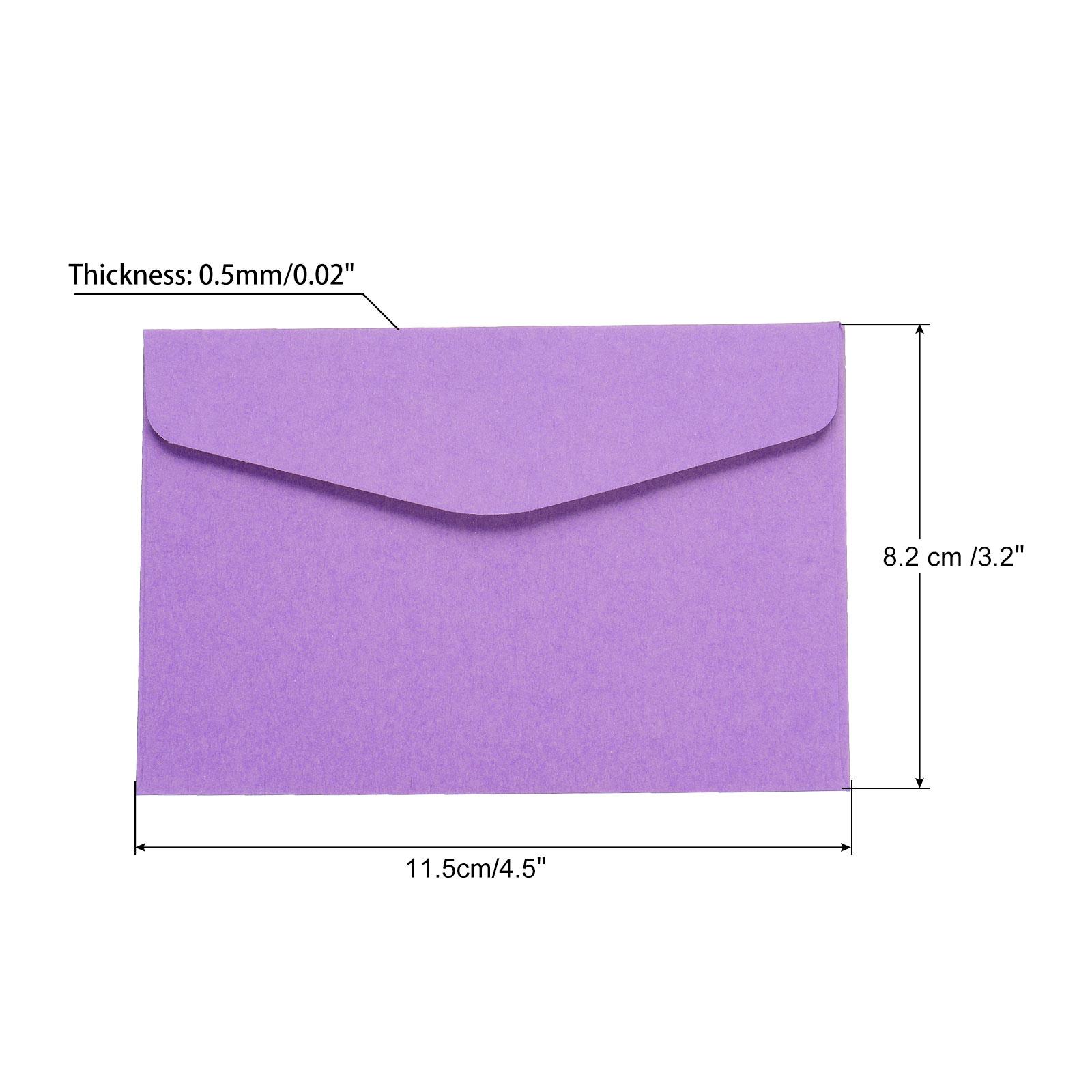 

60Pcs 115x82mm Colorful Blank Mini Paper Envelopes Wedding Party Invitation Greeting Cards Gift Cover New Year Greeting Envelope фіолетовий