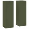 Plant Stand 2 Pcs Olive Green 24 X 24 X 75 Cm Steel