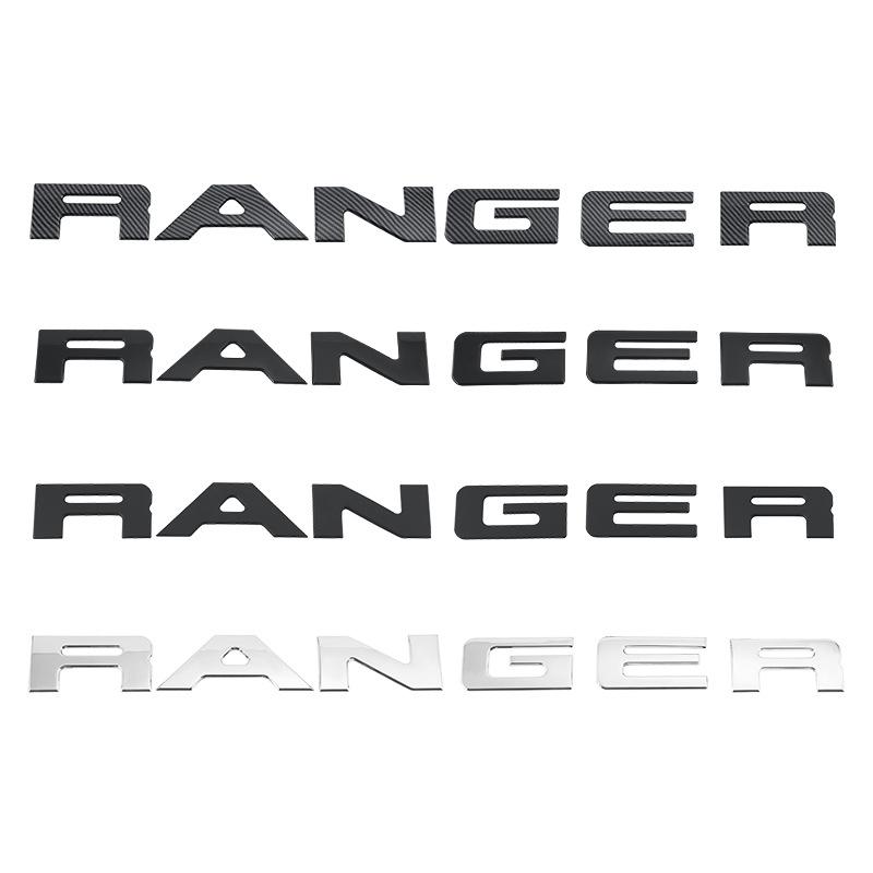 wcgvh8 For Ford Ranger tailgate engraved decorative stickers carbon fiber pattern blackelectroplated 3D logo rear bucket identification