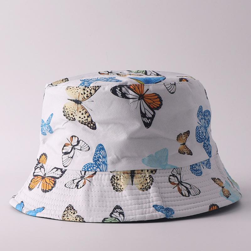 Digital printing small edge bucket hat spring and summer double-sided can wear outdoor sunshade basin hat spot