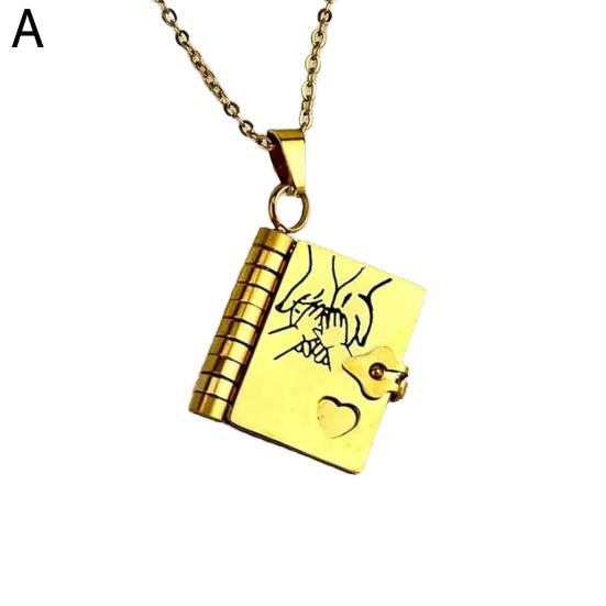Daughter Book Necklace My Incredible Girl Pendant Stainless Steel Engraved Mini Book Necklace Jewelry Gift