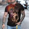 Animal Cat Print Men's T-shirt Harajuku Cute Loose Short-sleeved Tops Fashion Simple T Shirt Oversized Men Women Unisex Clothing